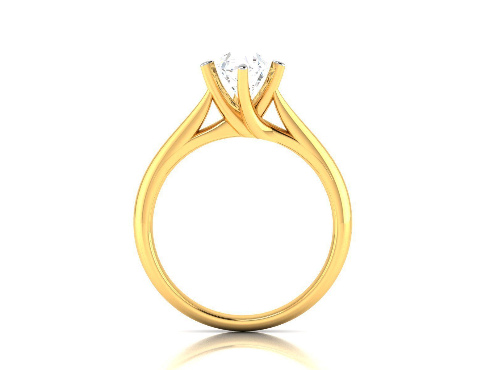 Women solitaire ring 3dm stl render detail 3D print model 3D print model_2