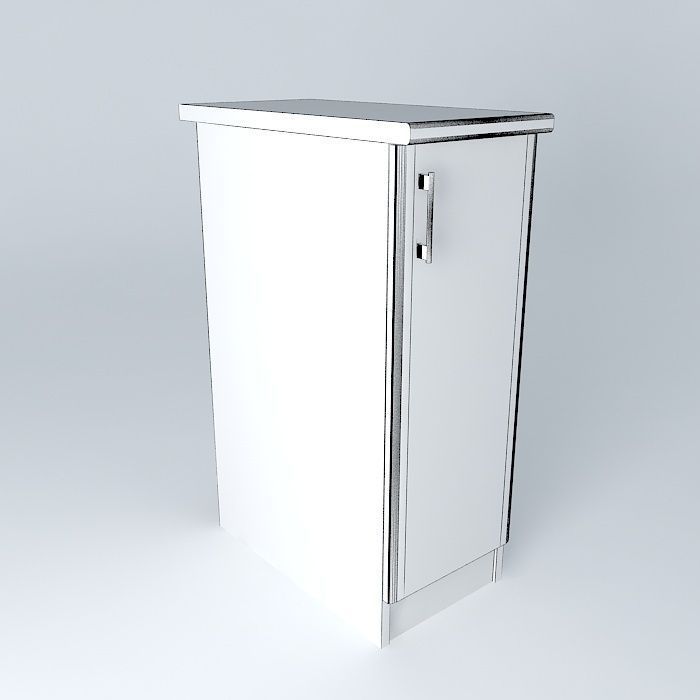 Cabinets cabinet with gold legs Free 3D model_3