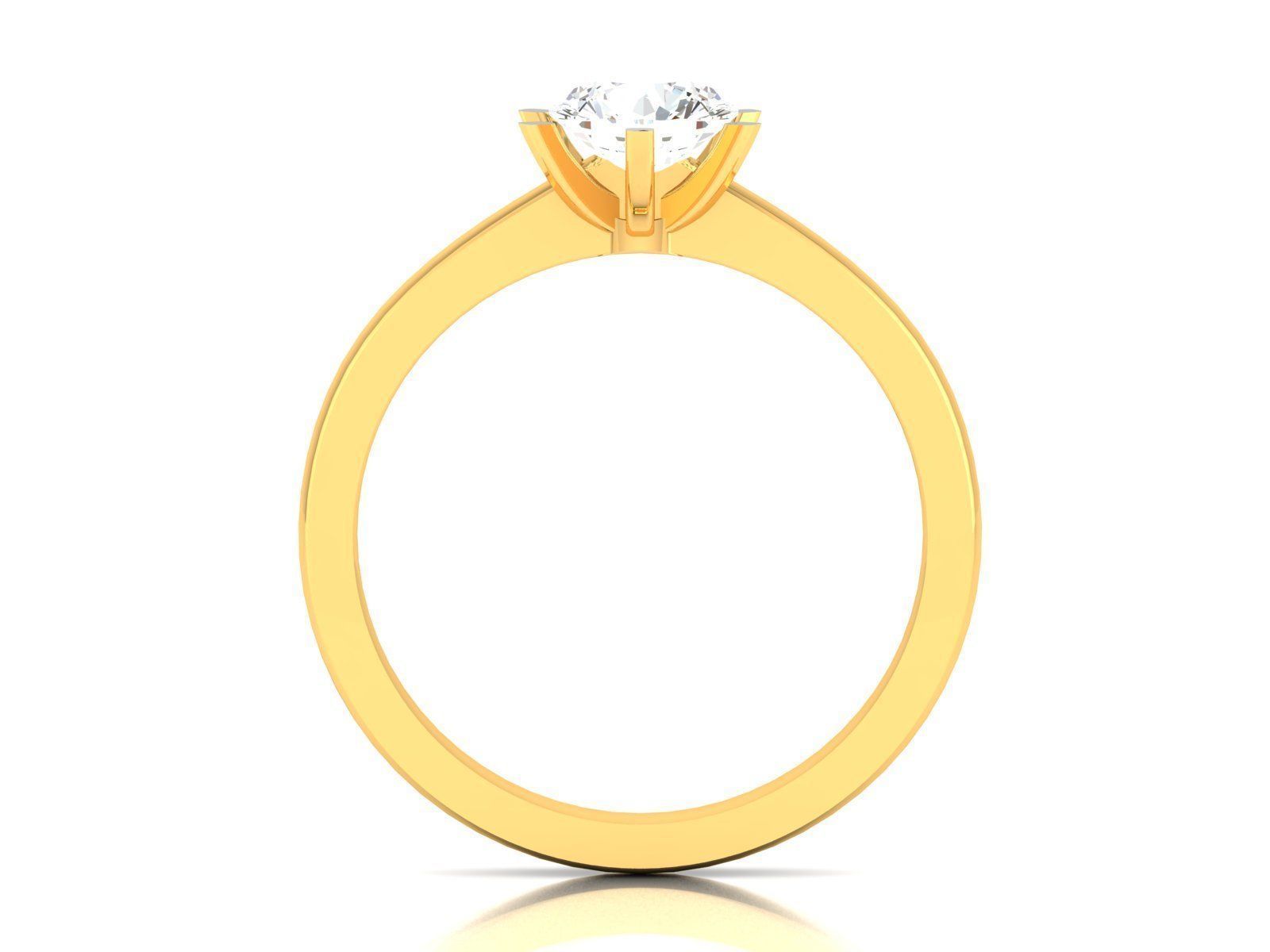 Women solitaire ring 3dm stl render detail 3D print model 3D print model_3