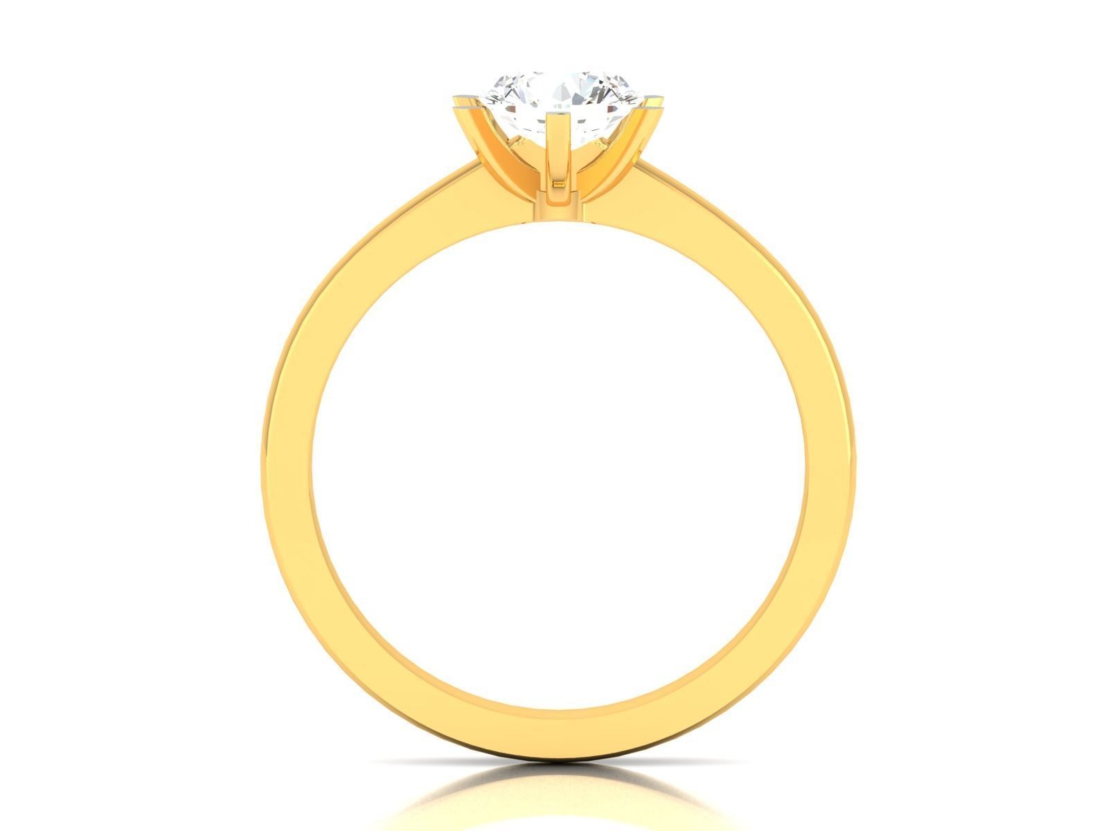 Women solitaire ring 3dm stl render detail 3D print model 3D print model_2