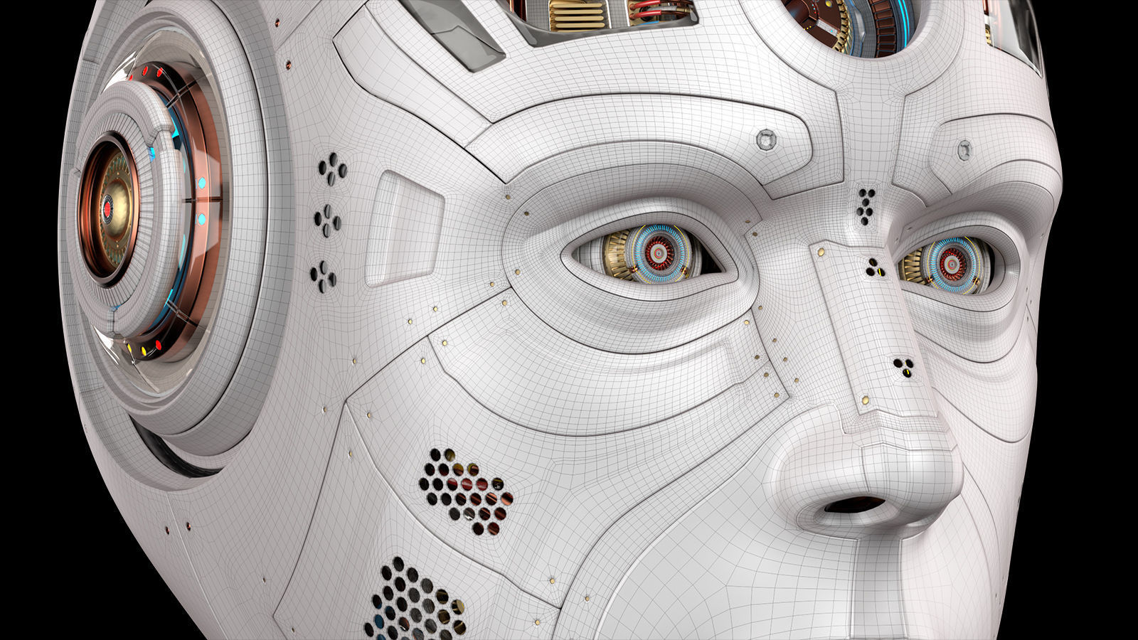 Robot Head 2 3D model_10