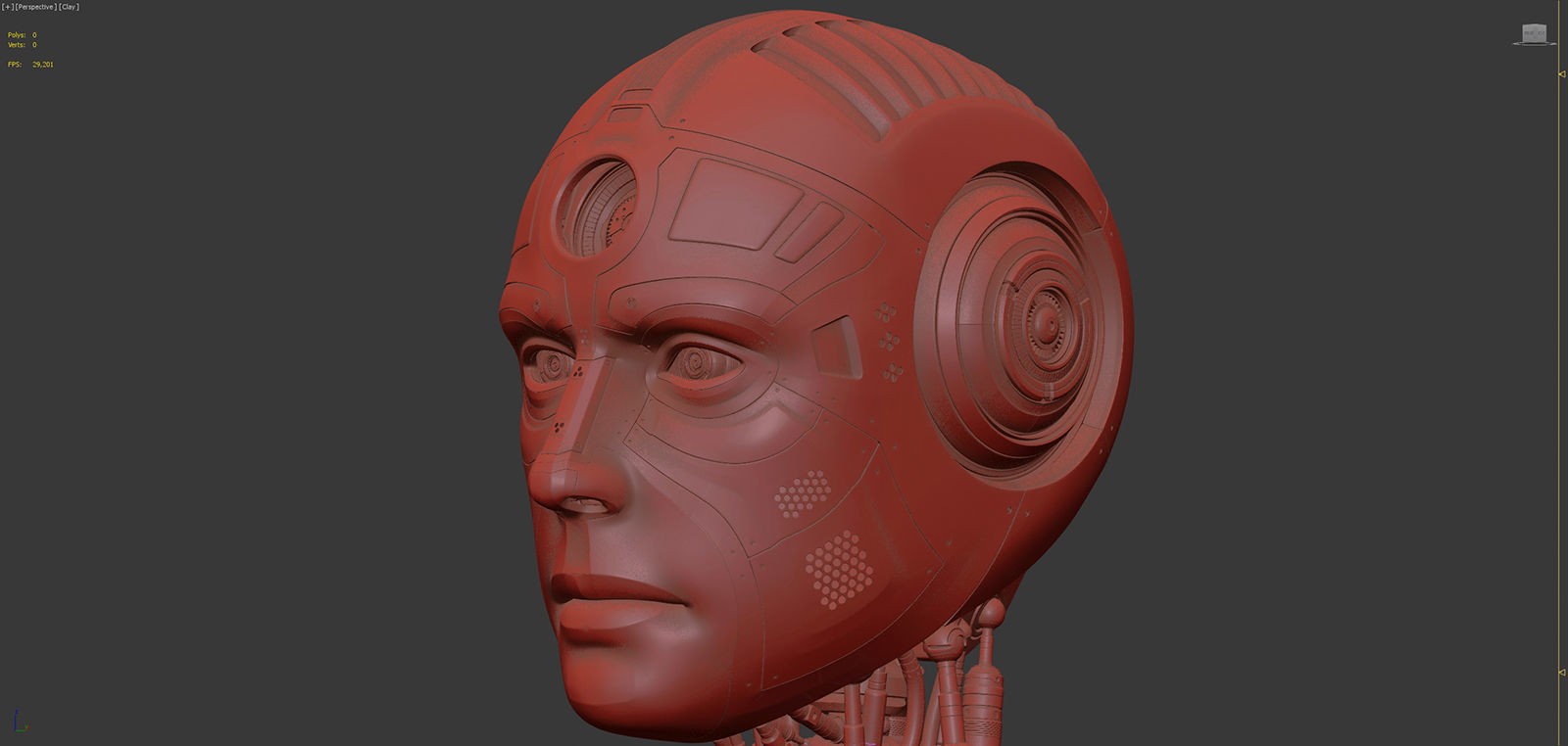 Robot Head 2 3D model_20