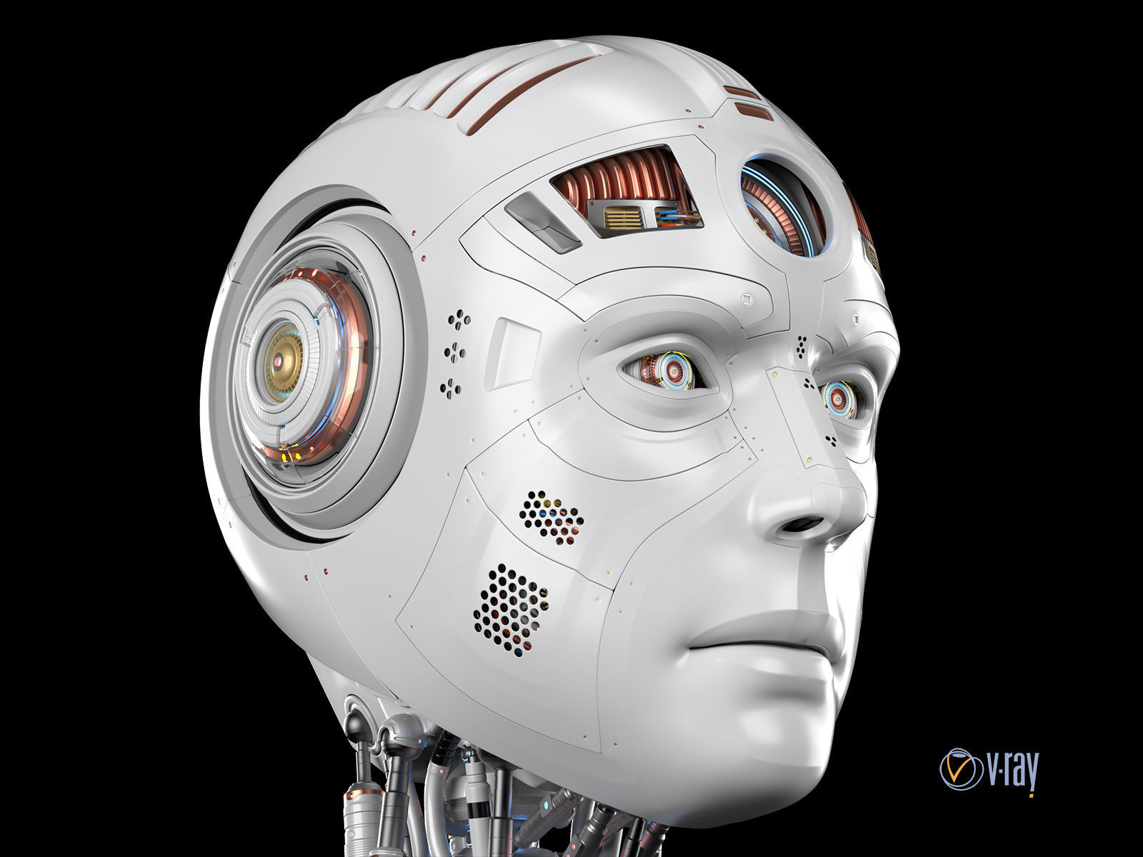 Robot Head 2 3D model_3