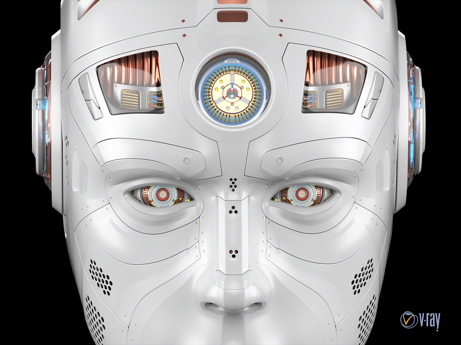 Robot Head 2 3D model_7