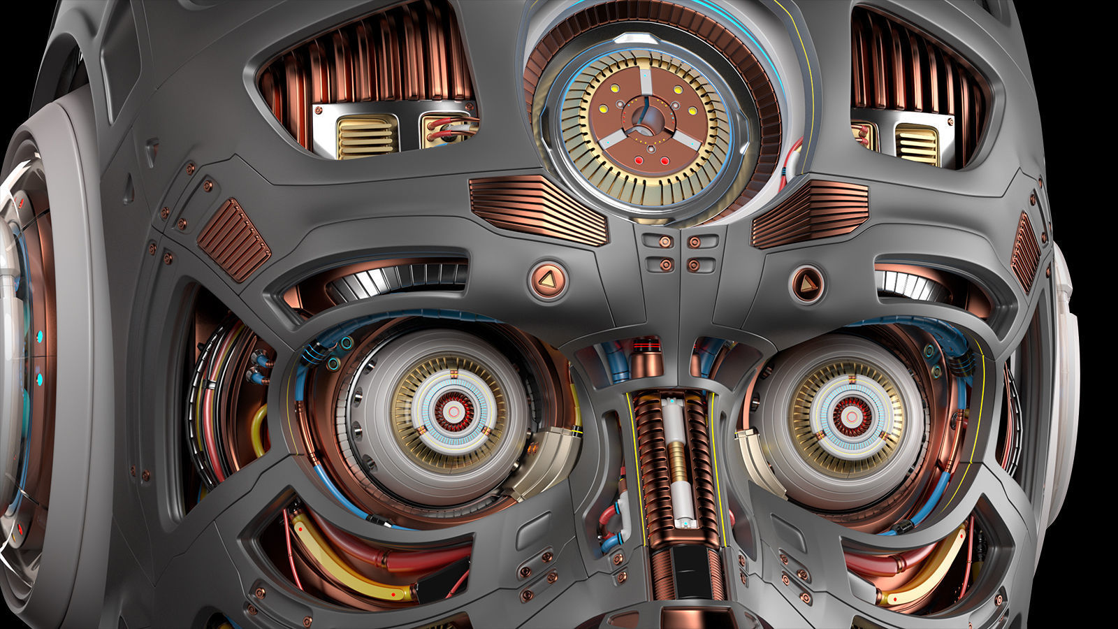 Robot Head 2 3D model_6