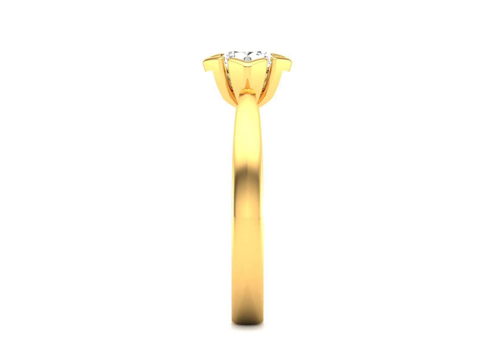 Women solitaire ring 3dm stl render detail 3D print model 3D print model_5