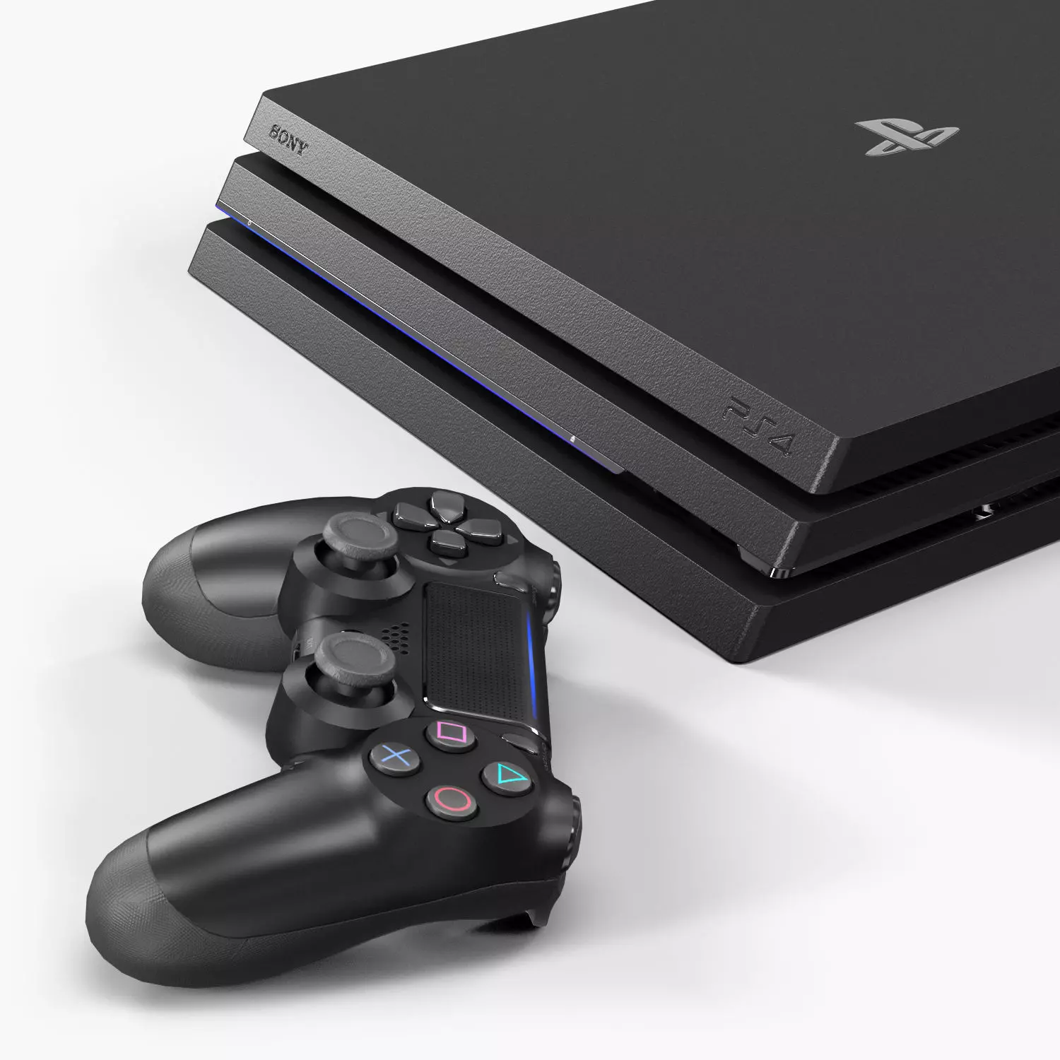 Sony PlayStation 4 Pro Low-poly 3D model_0