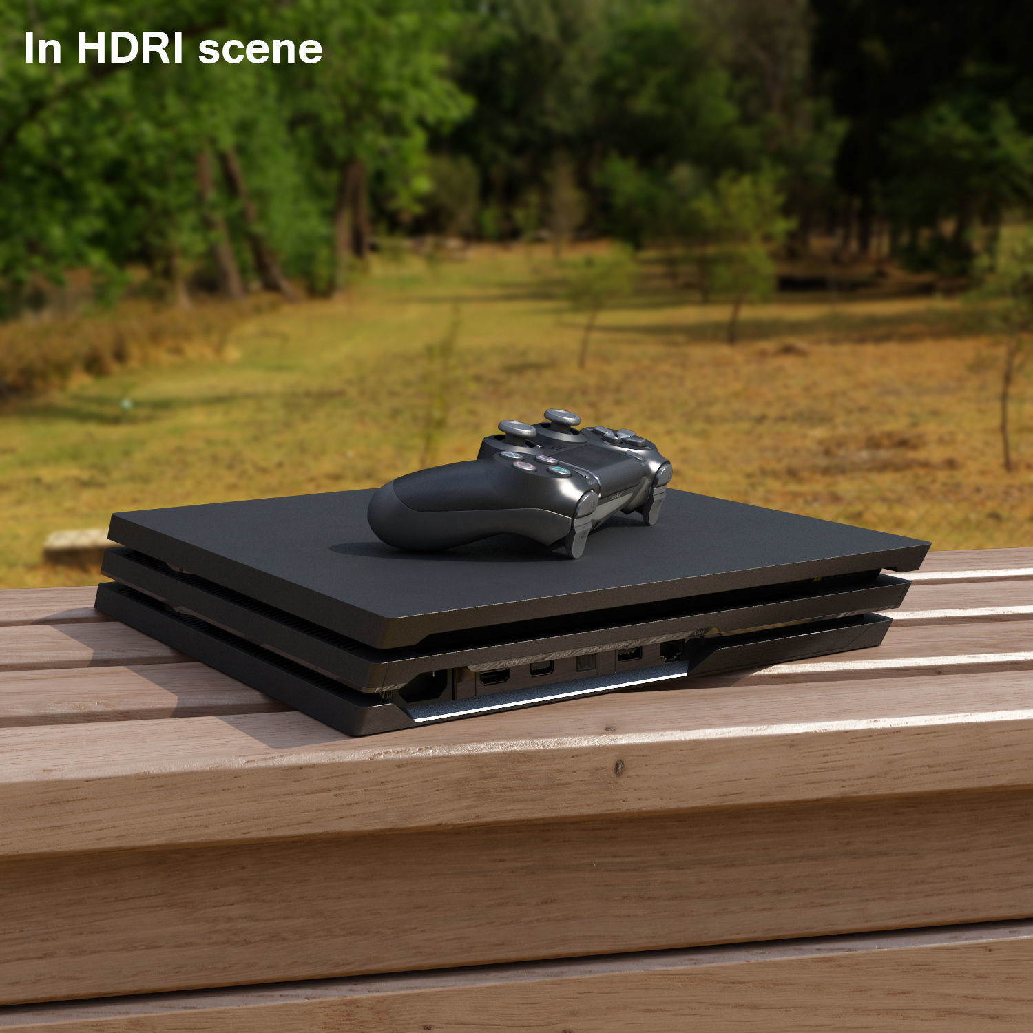Sony PlayStation 4 Pro Low-poly 3D model_10