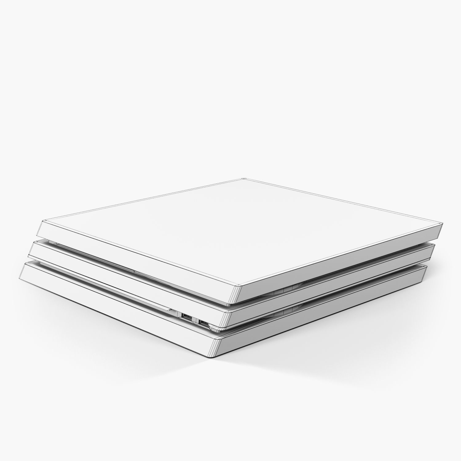 Sony PlayStation 4 Pro Low-poly 3D model_39