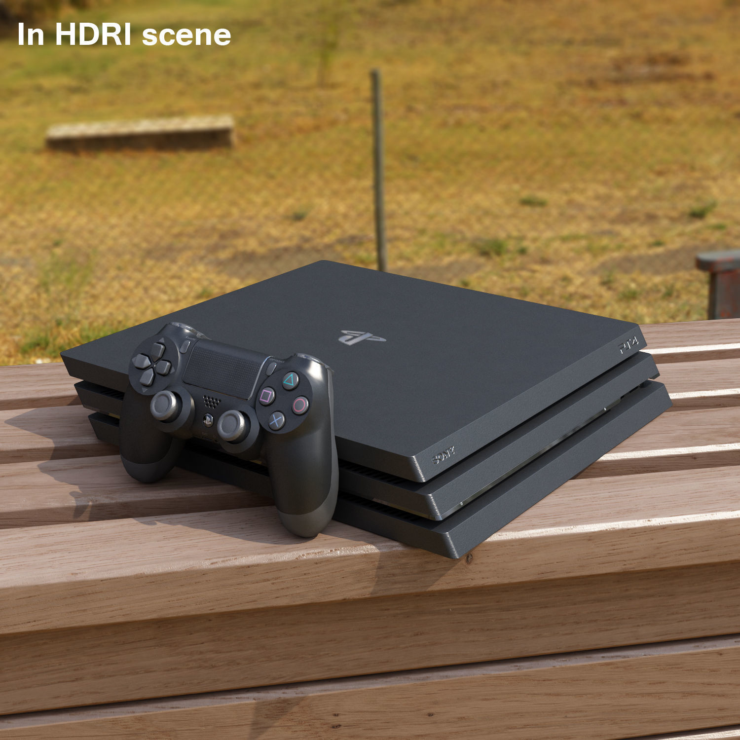 Sony PlayStation 4 Pro Low-poly 3D model_9