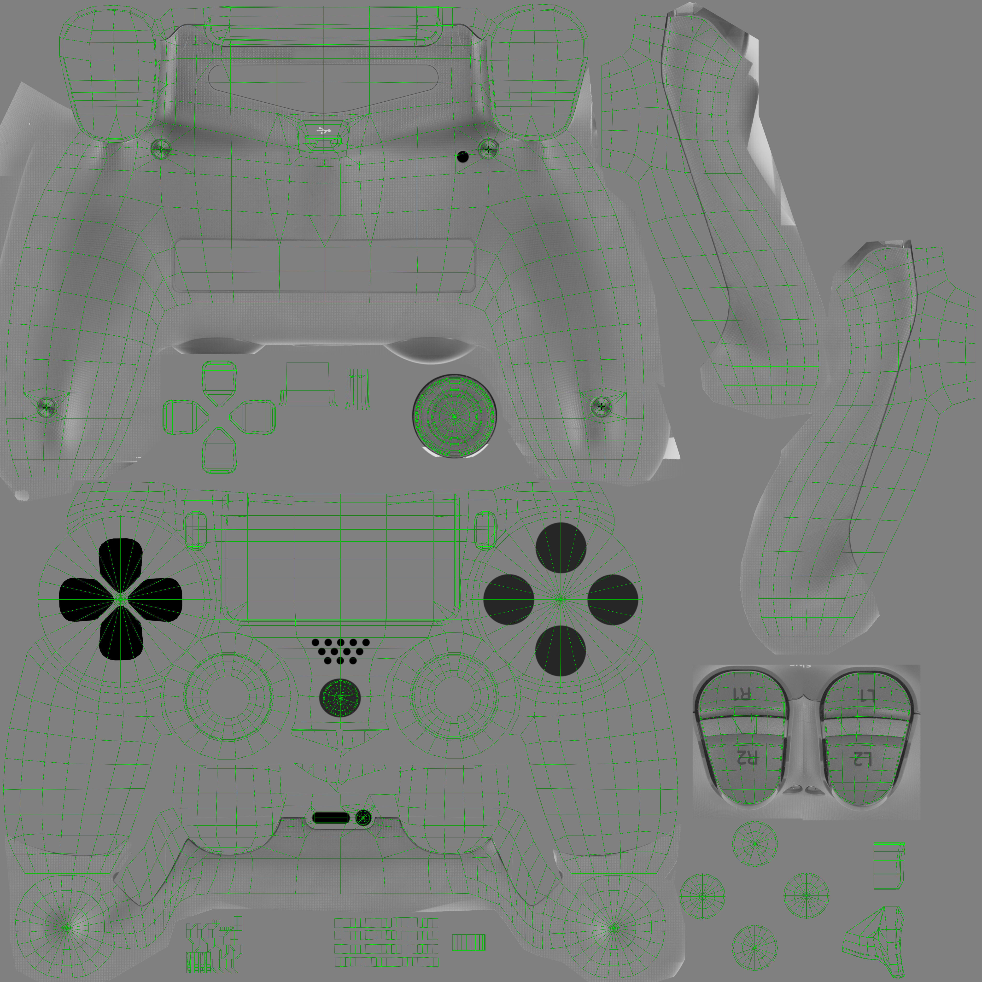 Sony PlayStation 4 Pro Low-poly 3D model_56