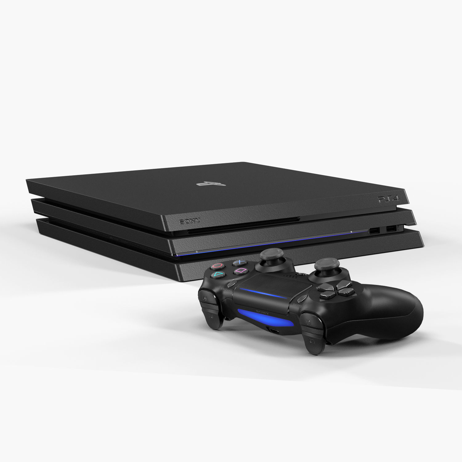 Sony PlayStation 4 Pro Low-poly 3D model_6