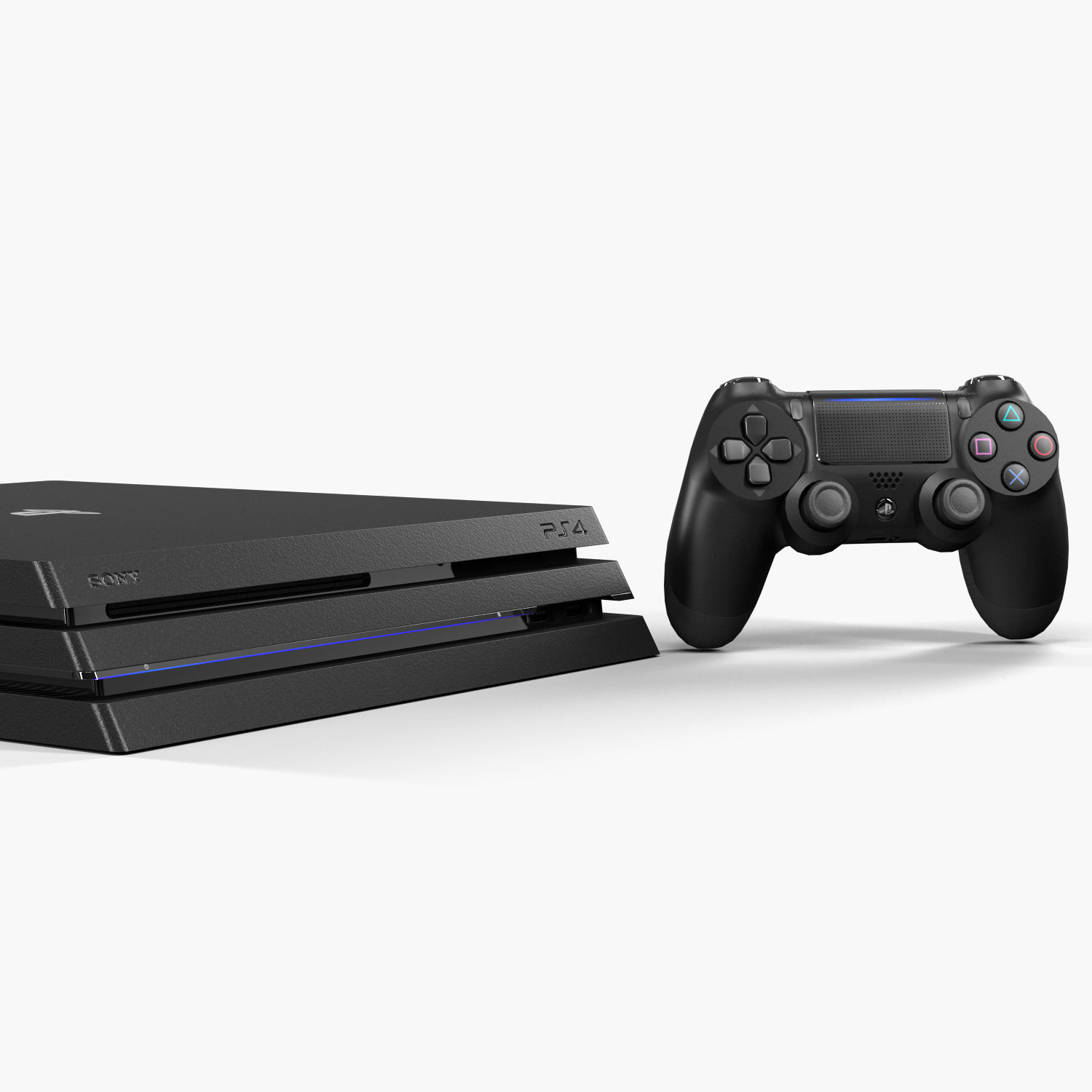Sony PlayStation 4 Pro Low-poly 3D model_7