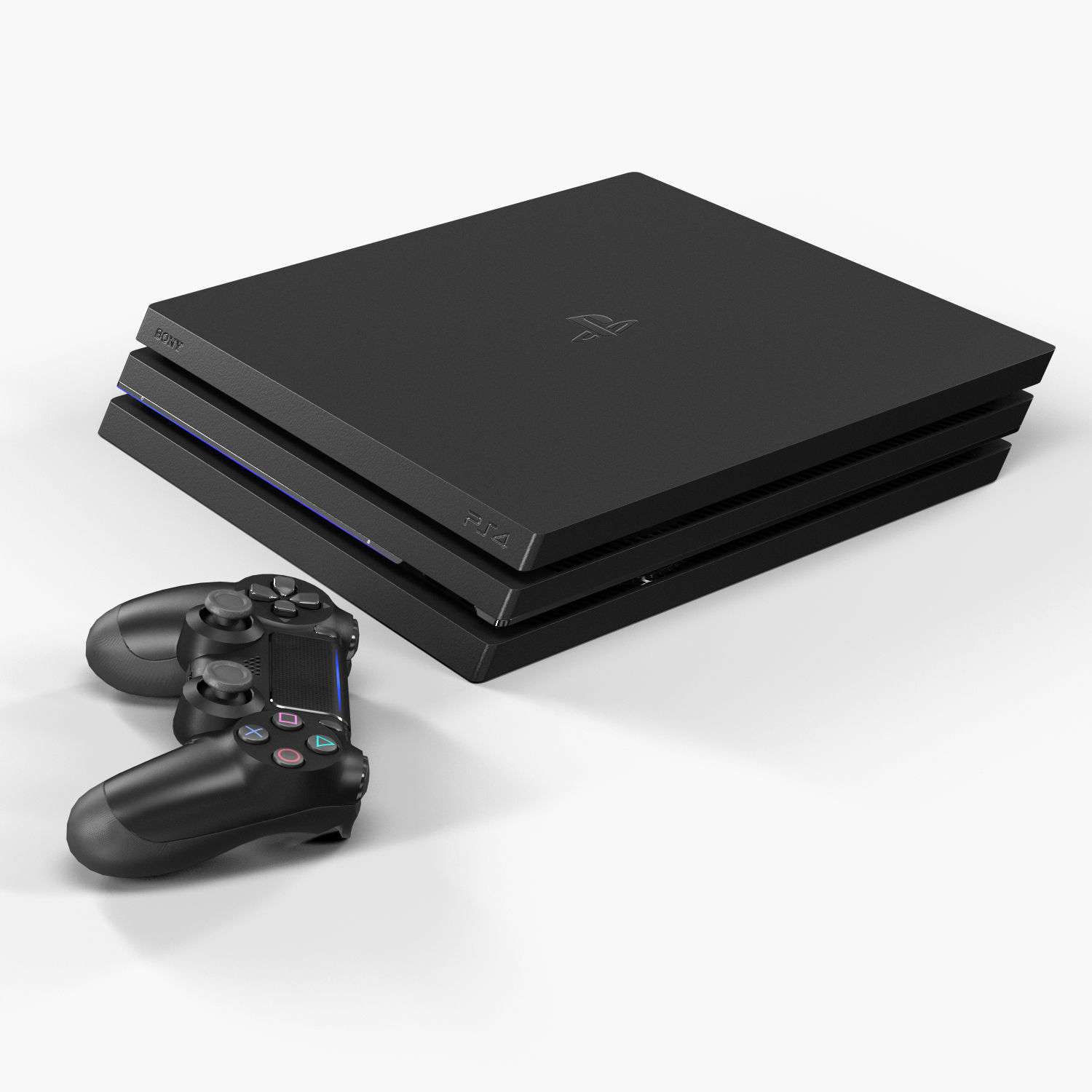 Sony PlayStation 4 Pro Low-poly 3D model_5