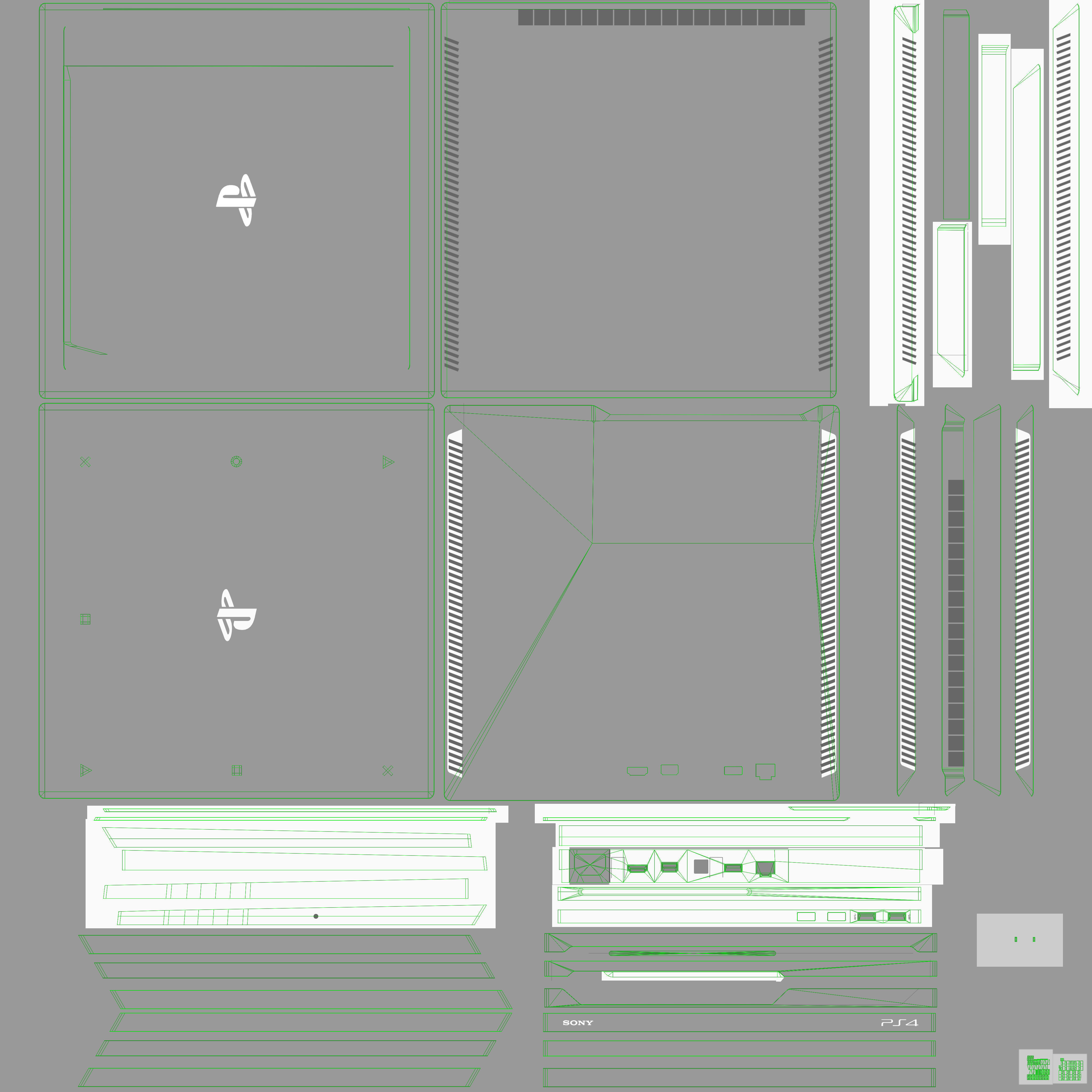 Sony PlayStation 4 Pro Low-poly 3D model_55