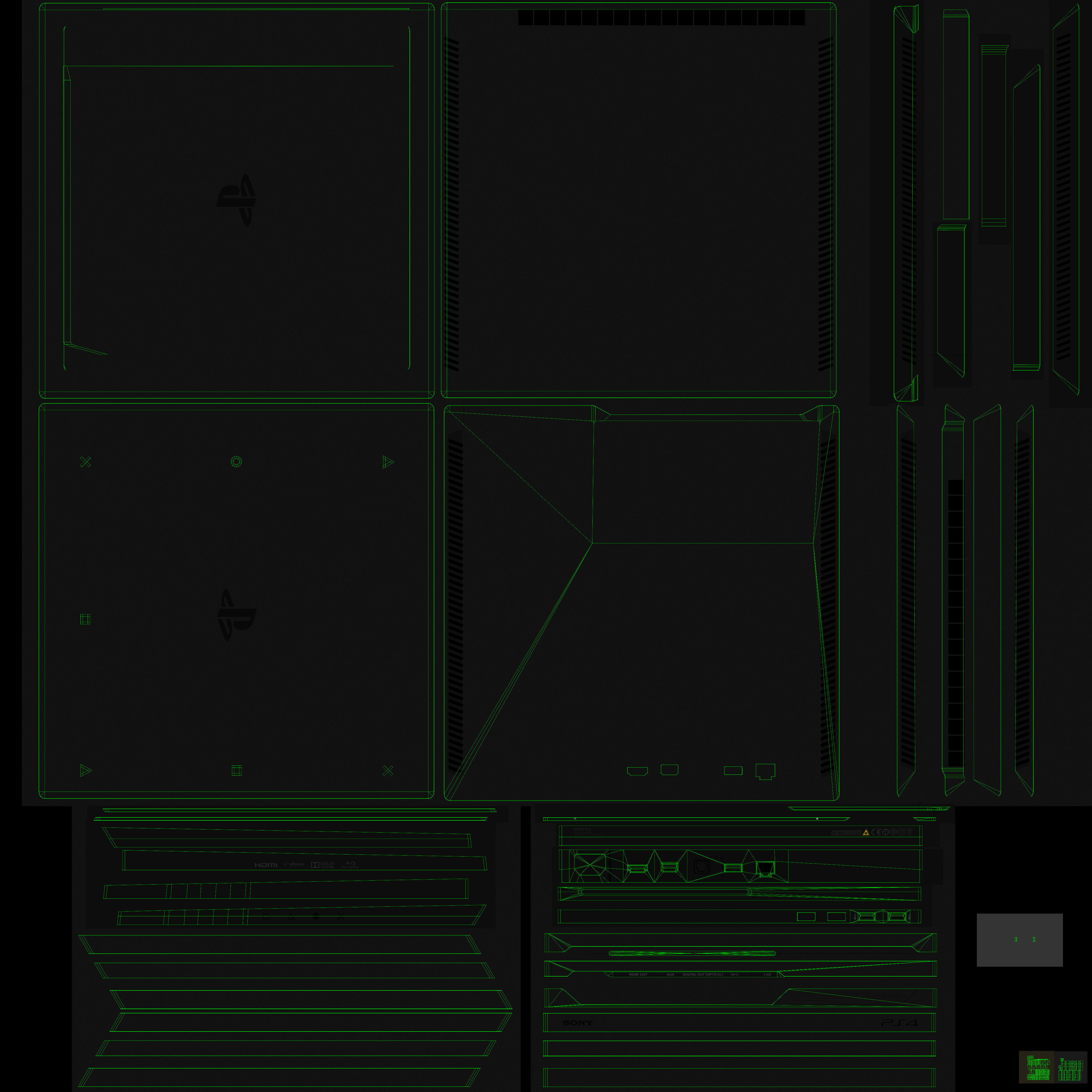 Sony PlayStation 4 Pro Low-poly 3D model_51