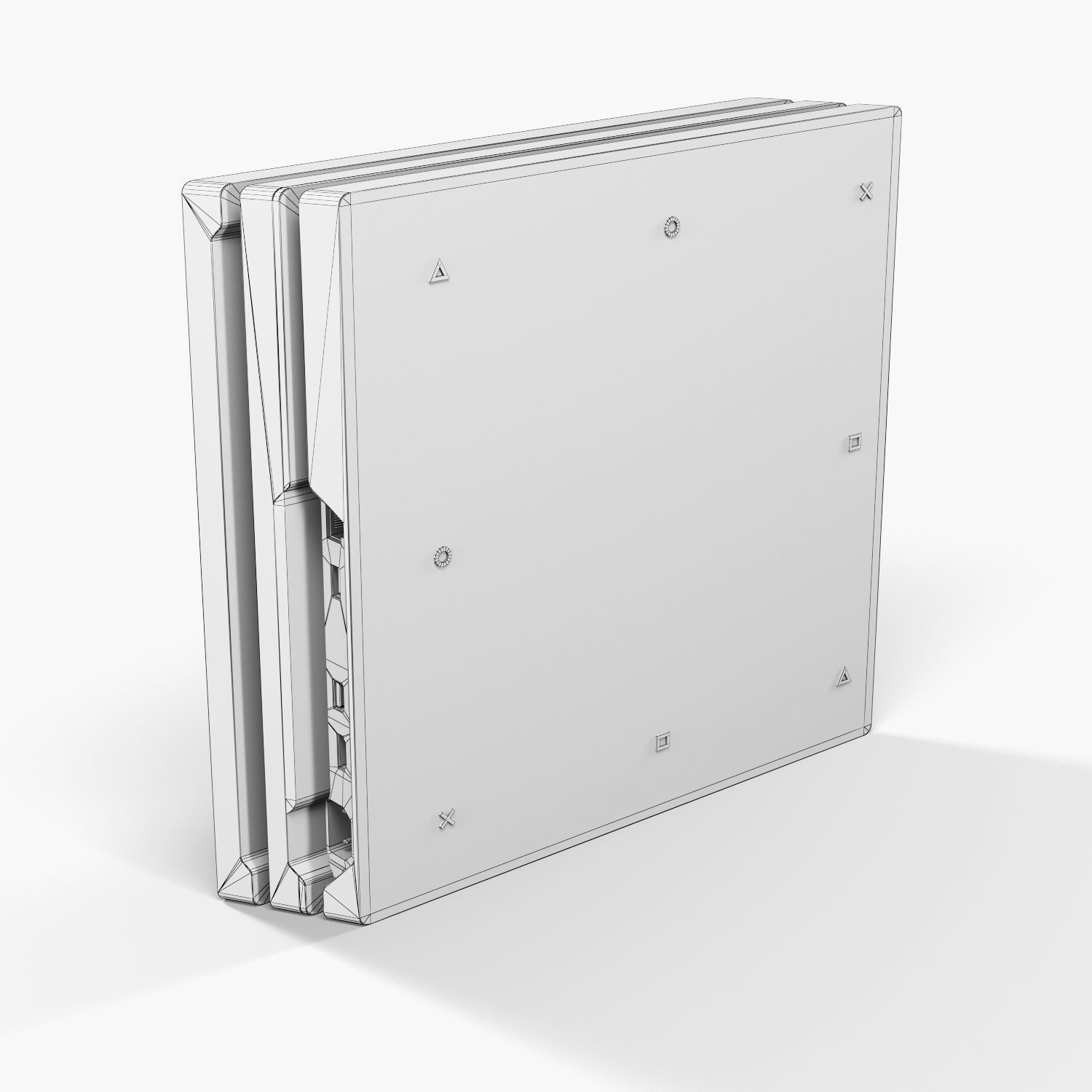 Sony PlayStation 4 Pro Low-poly 3D model_42