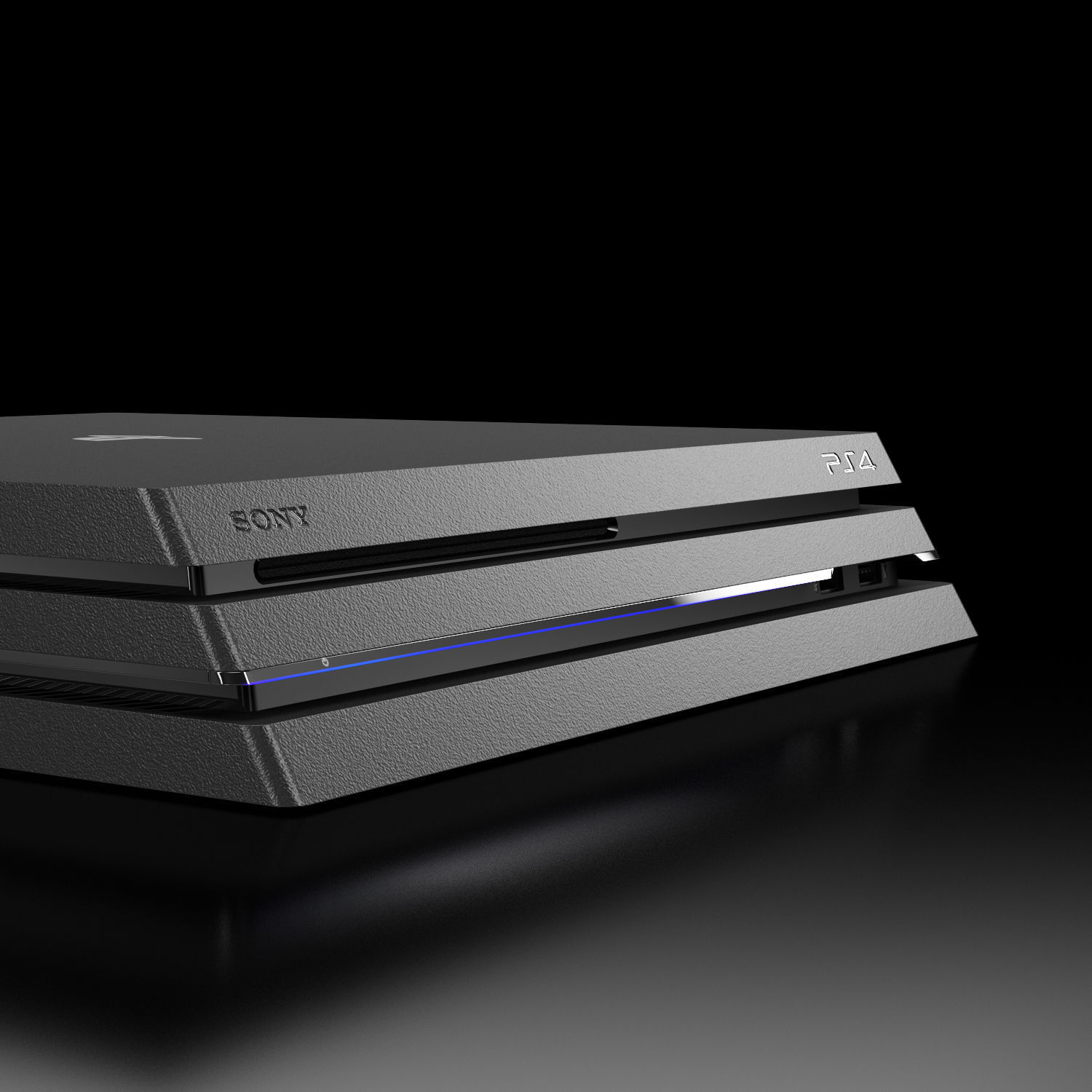 Sony PlayStation 4 Pro Low-poly 3D model_16
