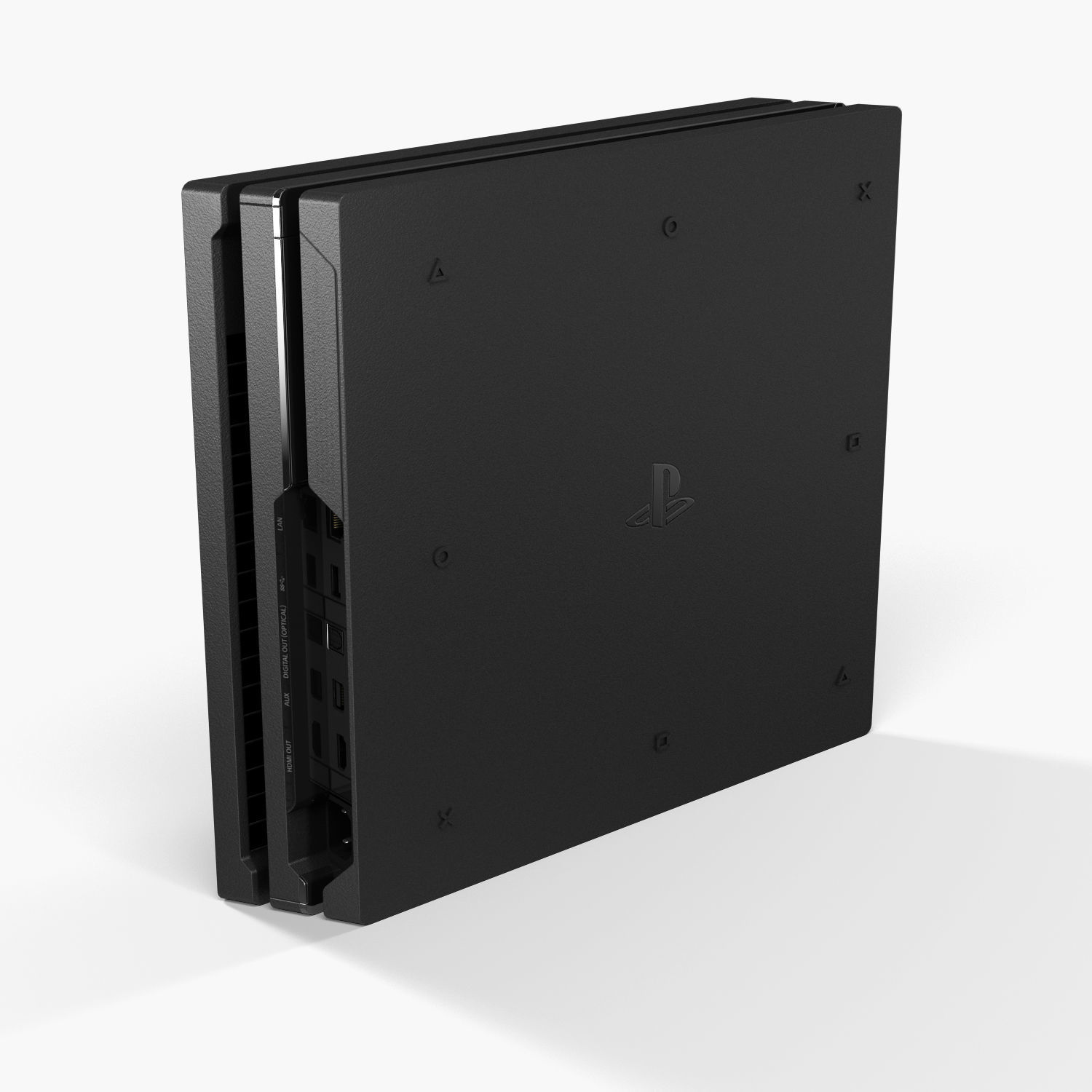Sony PlayStation 4 Pro Low-poly 3D model_28