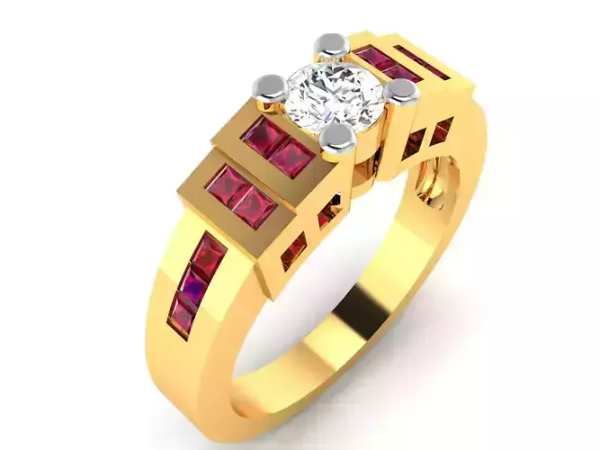 Women solitaire ring 3dm stl render detail 3D print model