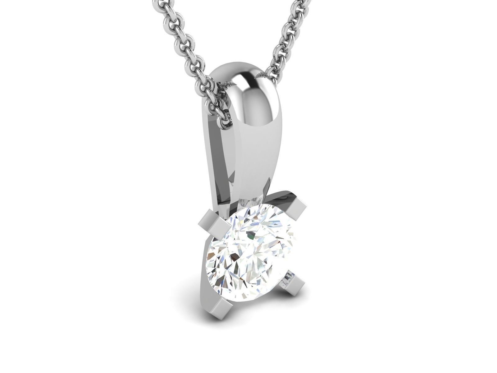 Solitaire pendant 3dm render detail 3D print model 3D print model_2