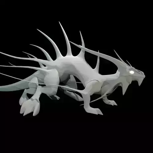 Lizard Dragon LARGE Low-poly 3D model