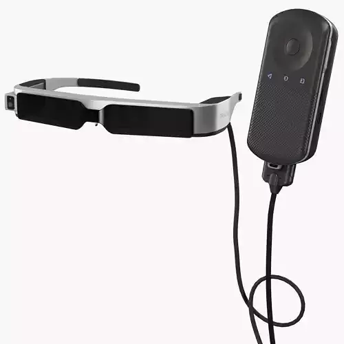 Epson Moverio BT-300 smart glasses for drone with Controller Low-poly 3D model