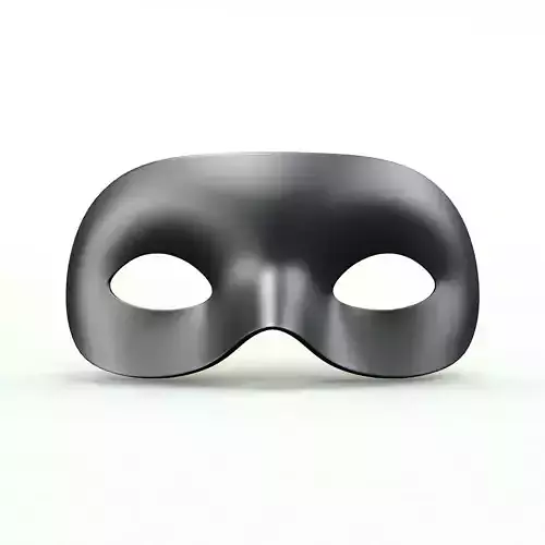 Mask without texture 3D model Low-poly 3D model