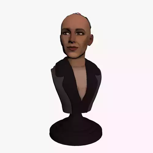 Robot Sophia Bust Low-poly 3D model