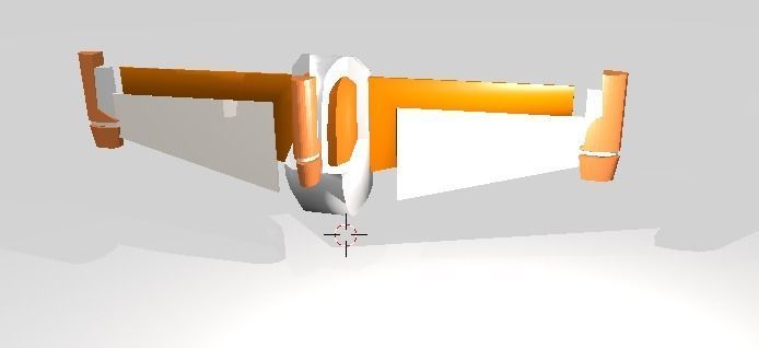 Futuristic War-Robot with Jetpack Low-poly 3D model_1