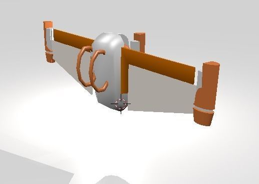 Futuristic War-Robot with Jetpack Low-poly 3D model_8