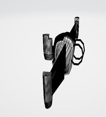 Futuristic War-Robot with Jetpack Low-poly 3D model_17