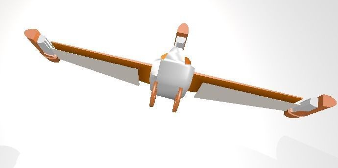 Futuristic War-Robot with Jetpack Low-poly 3D model_9