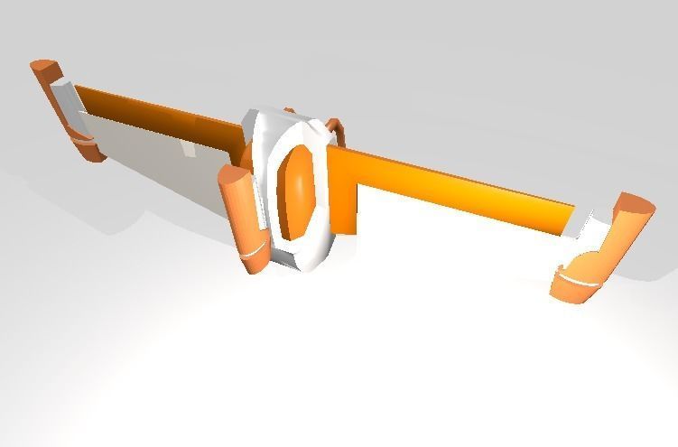 Futuristic War-Robot with Jetpack Low-poly 3D model_14