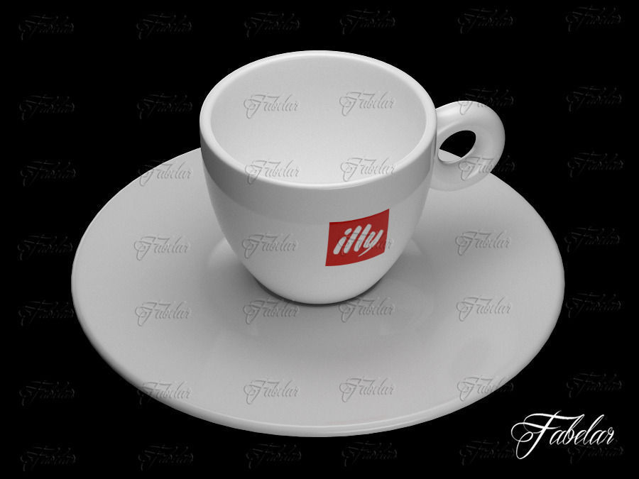 Illy coffee cup 3D model_1