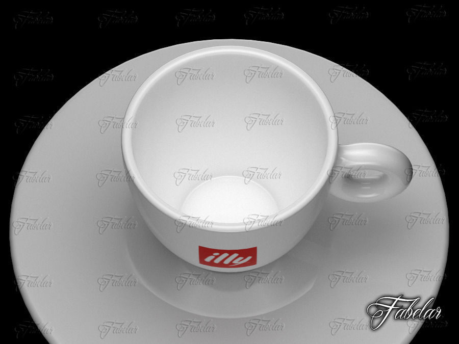 Illy coffee cup 3D model_2