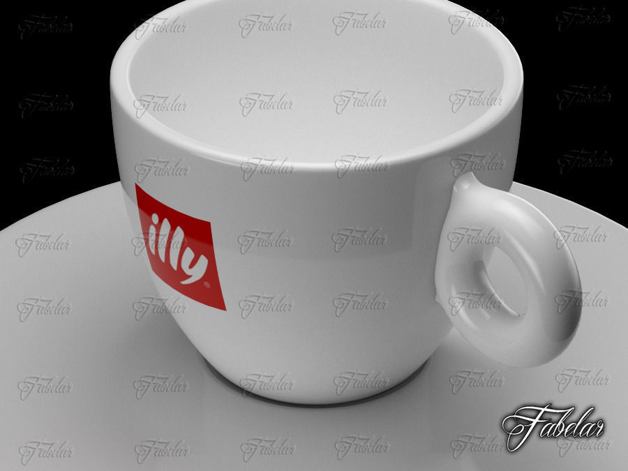 Illy coffee cup 3D model_3