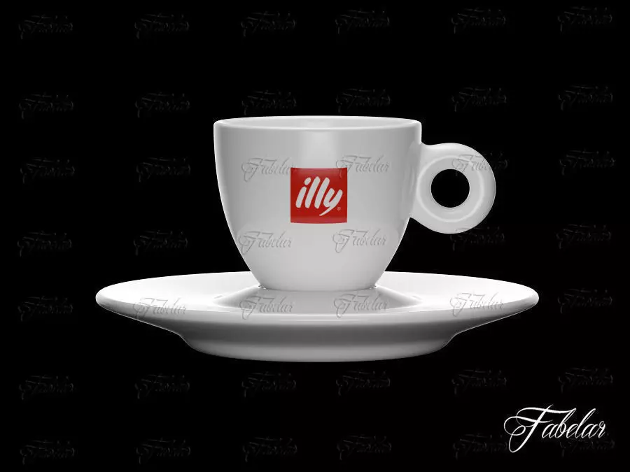 Illy coffee cup 3D model_0