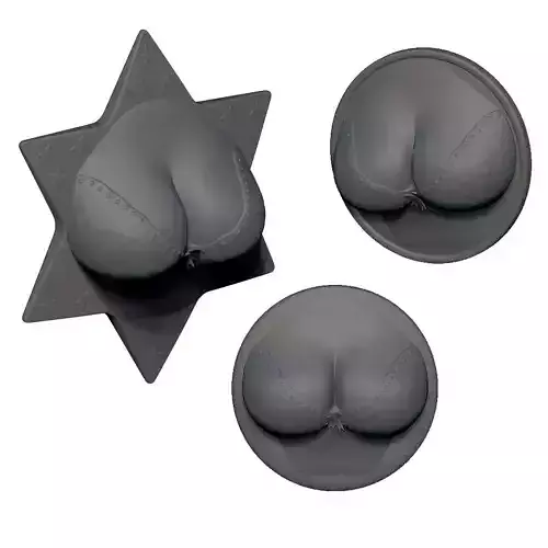 Cleavage Busty Bra Fridge Magnets set 3D print model