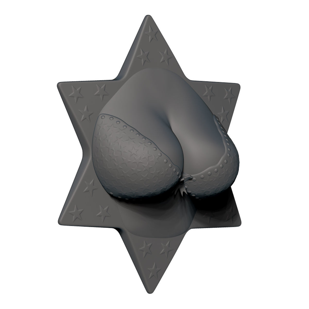 Cleavage Busty Bra Fridge Magnets set 3D print model_3