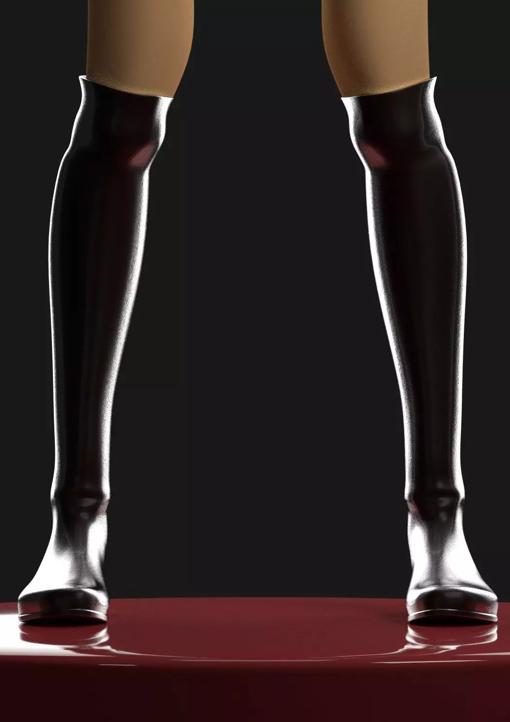 Boots legs of person Free low-poly 3D model