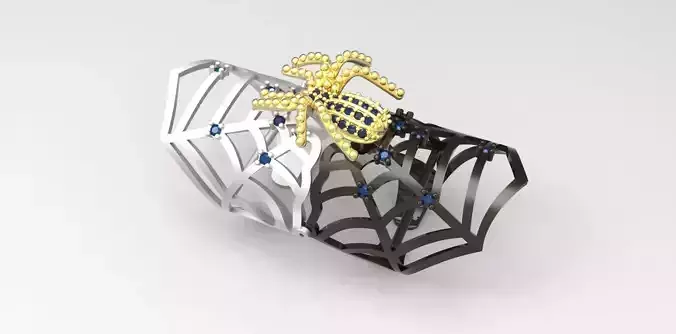 Spider Web Ring 3D model