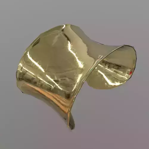 Cuff 1 gold ring Low-poly 3D model