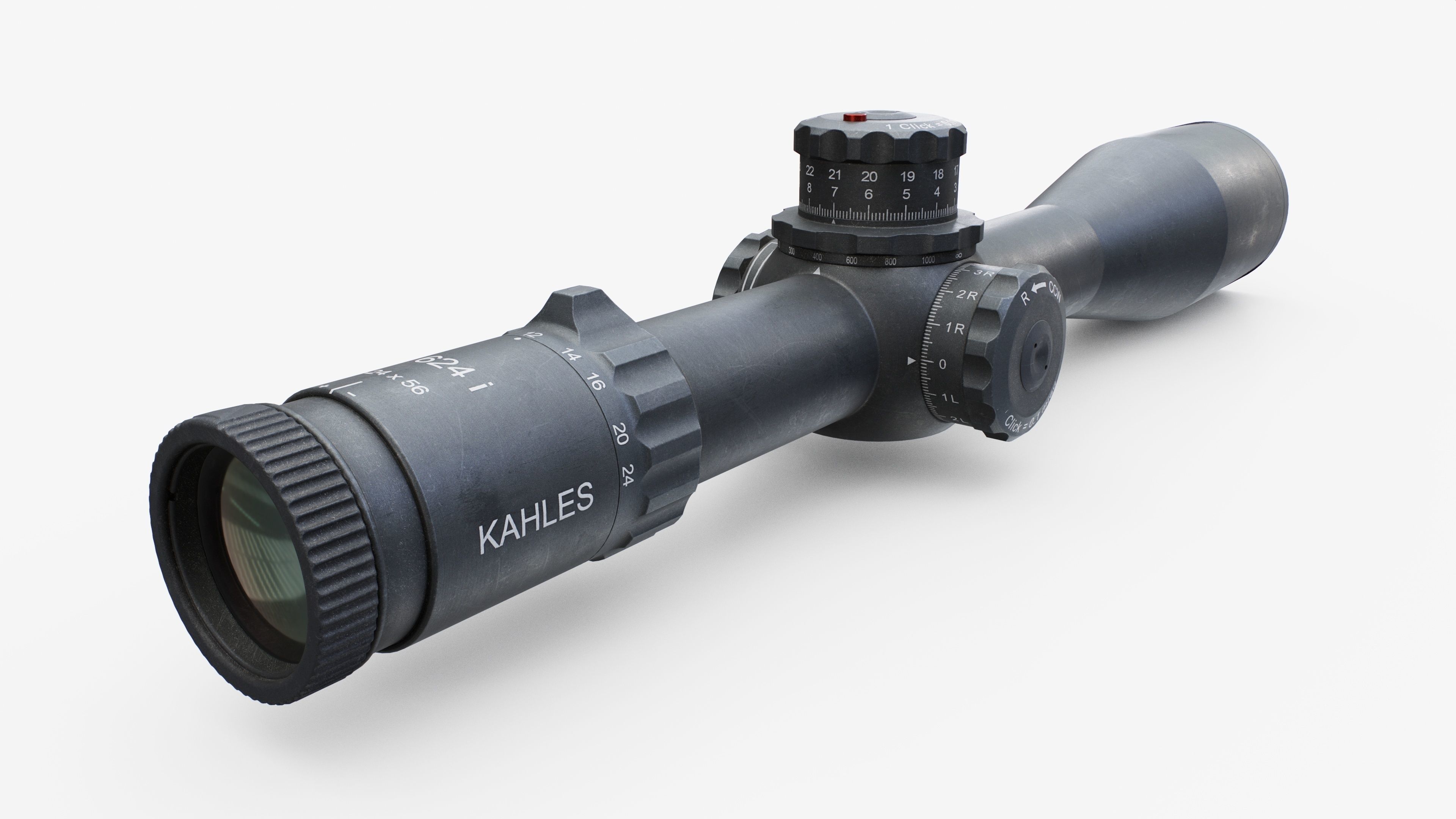 Kahles K624i 6-24x56mm Precision Rifle Scope Low-poly 3D model_6