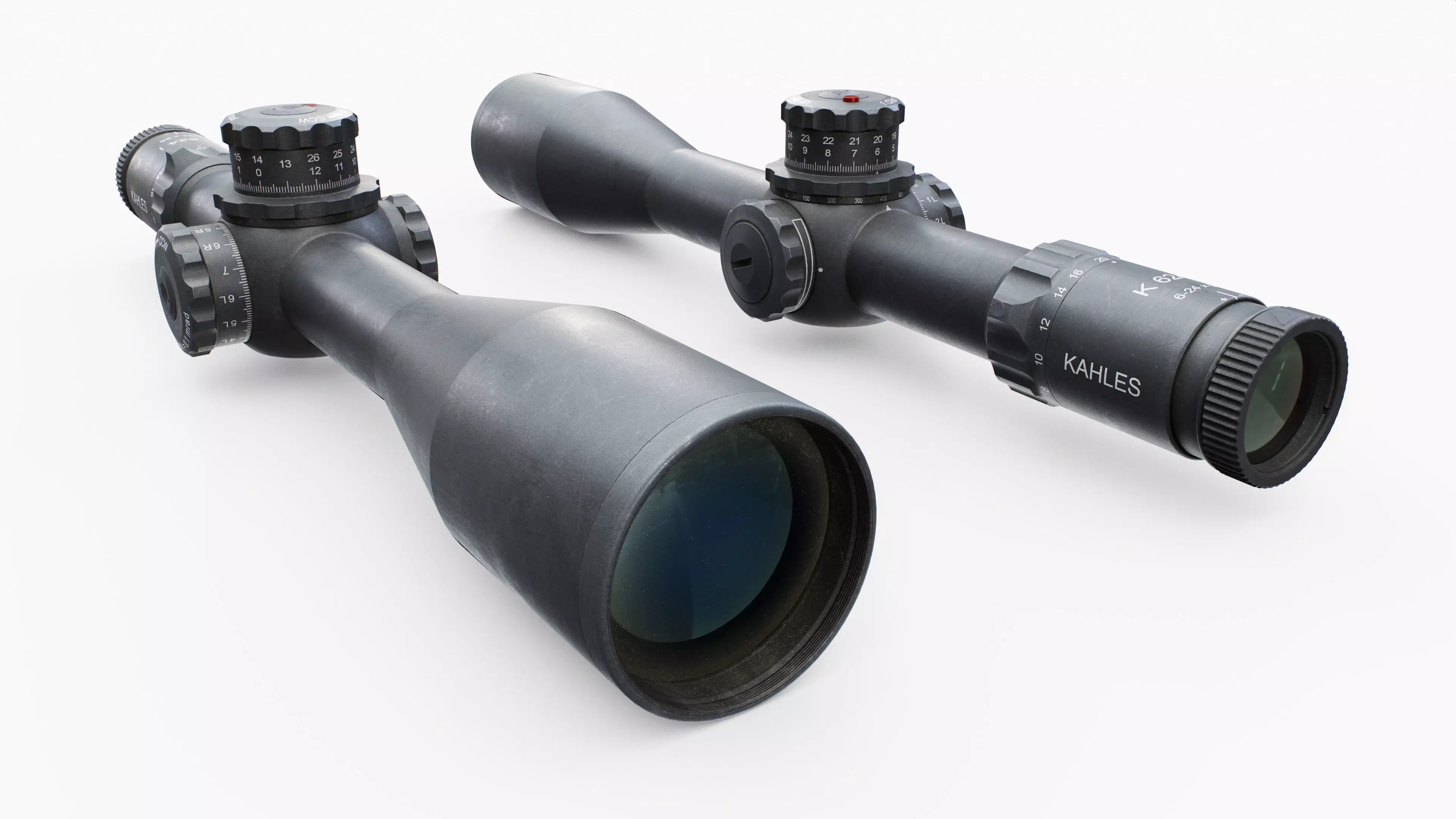 Kahles K624i 6-24x56mm Precision Rifle Scope Low-poly 3D model_0