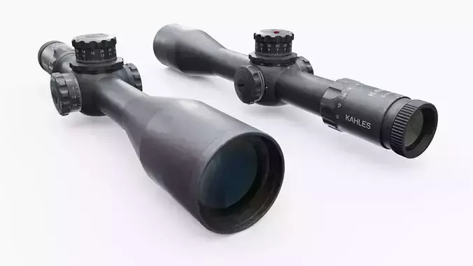 Kahles K624i 6-24x56mm Precision Rifle Scope Low-poly 3D model Kahles K624i 6-24x56mm Precision Rifle Scope Low-poly 3D model
