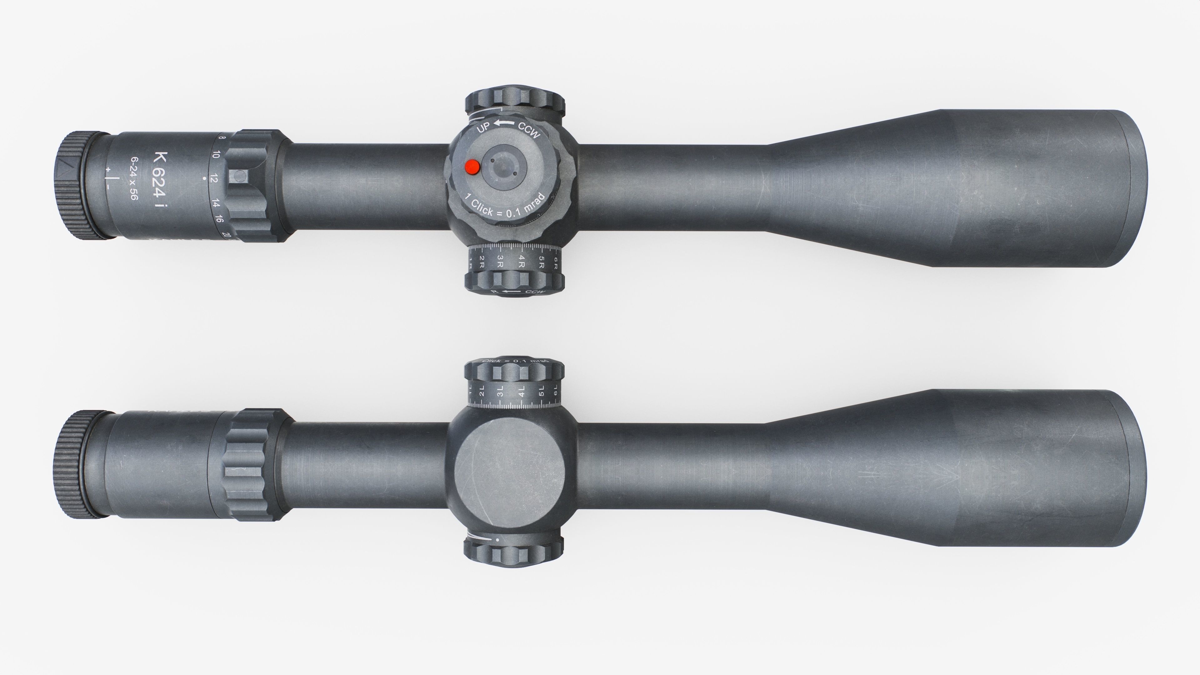 Kahles K624i 6-24x56mm Precision Rifle Scope Low-poly 3D model_9
