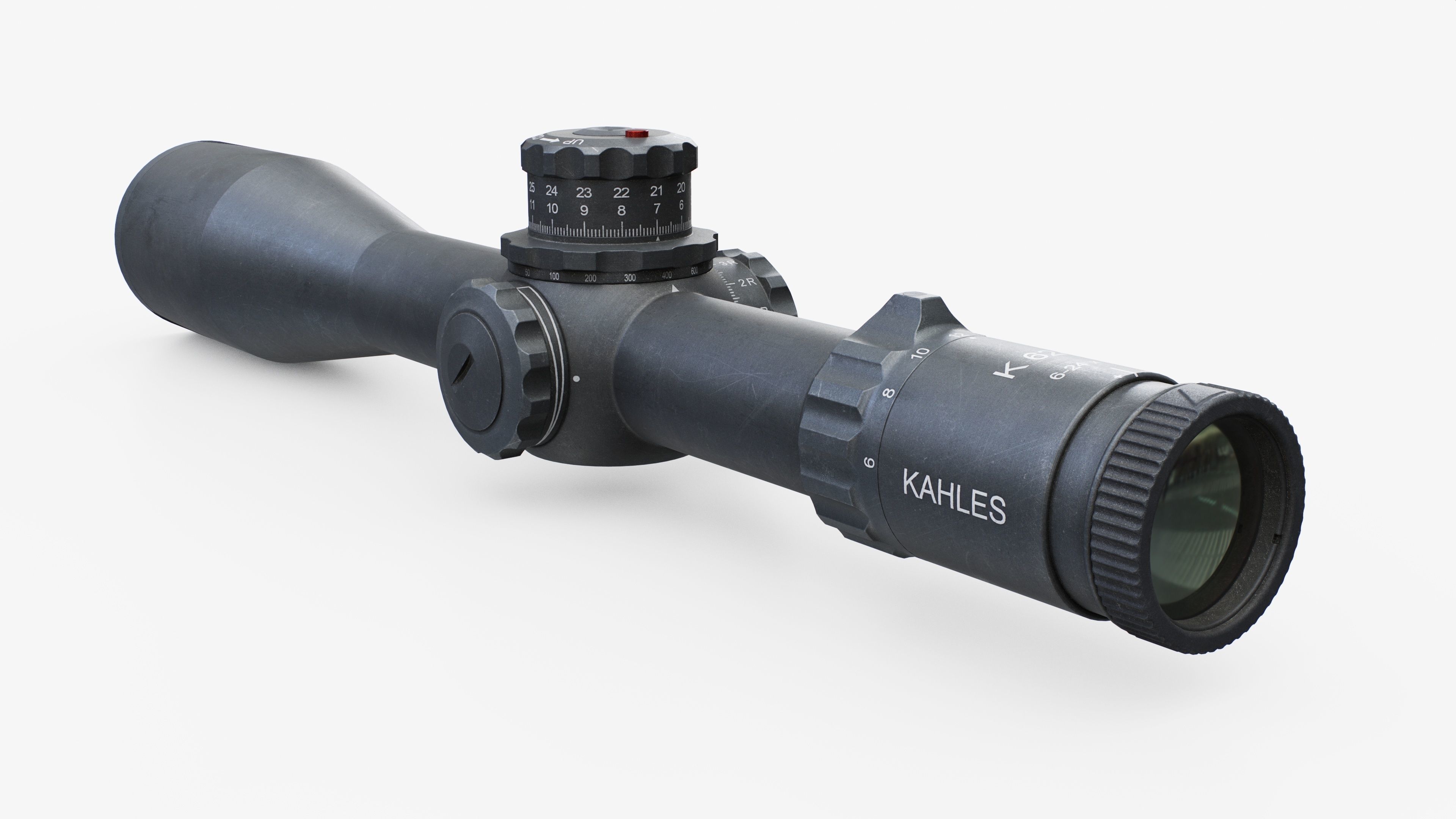 Kahles K624i 6-24x56mm Precision Rifle Scope Low-poly 3D model_4
