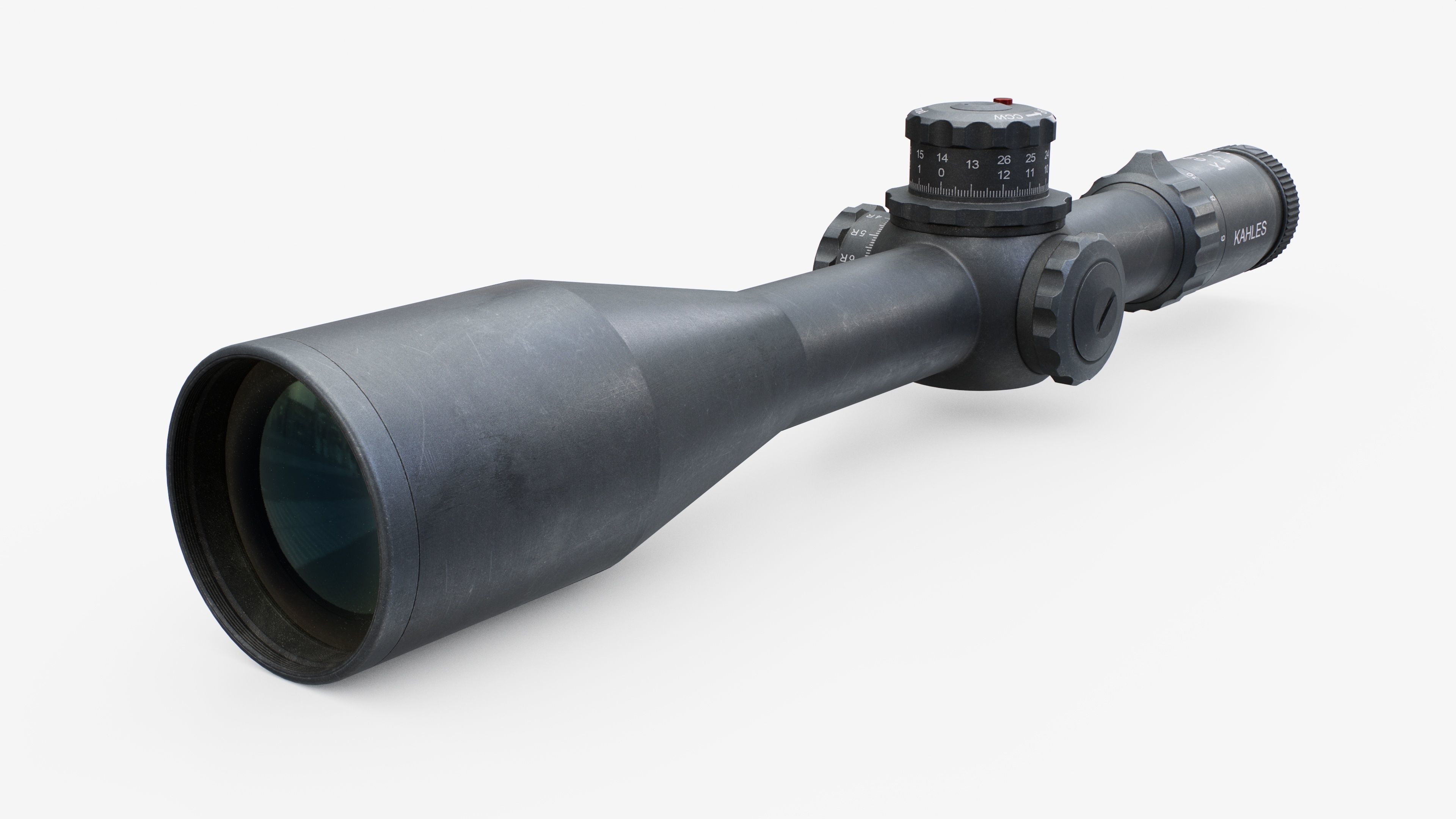 Kahles K624i 6-24x56mm Precision Rifle Scope Low-poly 3D model_2