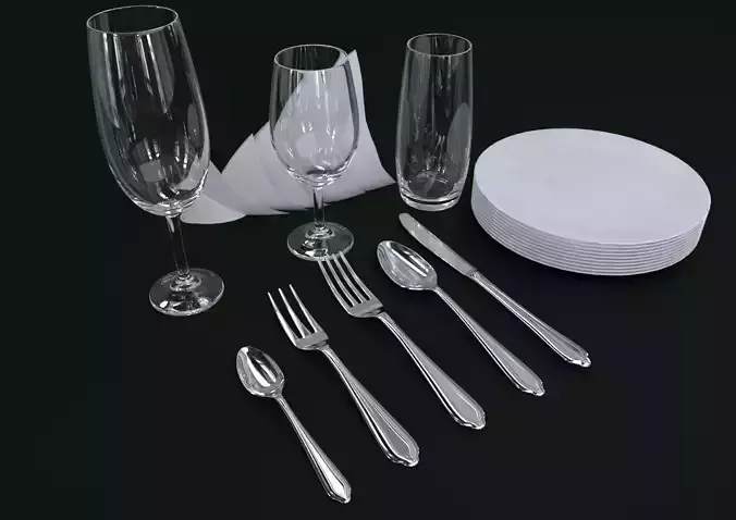 Cutlery set1 3D model